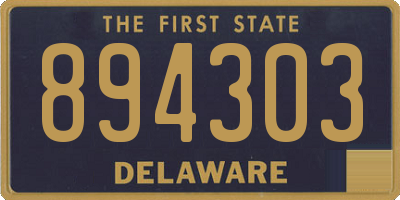 DE license plate 894303