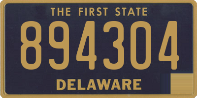 DE license plate 894304