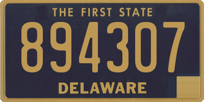 DE license plate 894307