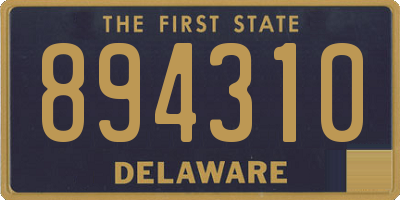 DE license plate 894310