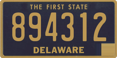 DE license plate 894312
