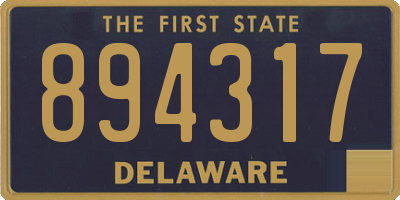 DE license plate 894317