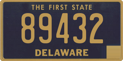 DE license plate 89432