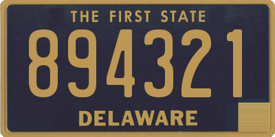 DE license plate 894321