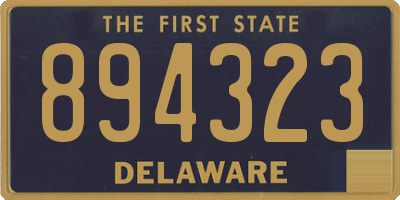 DE license plate 894323