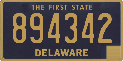 DE license plate 894342
