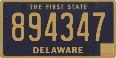 DE license plate 894347
