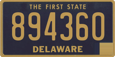 DE license plate 894360