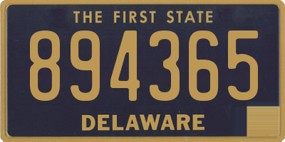 DE license plate 894365