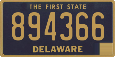 DE license plate 894366