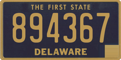 DE license plate 894367