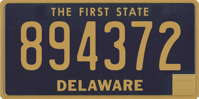 DE license plate 894372