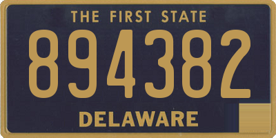 DE license plate 894382