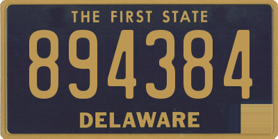 DE license plate 894384