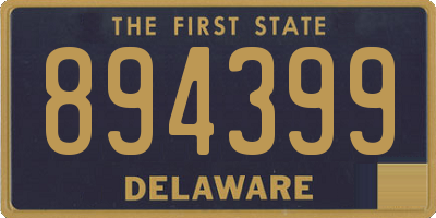 DE license plate 894399