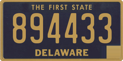 DE license plate 894433