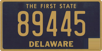DE license plate 89445