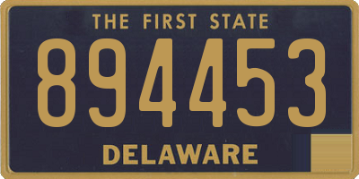 DE license plate 894453