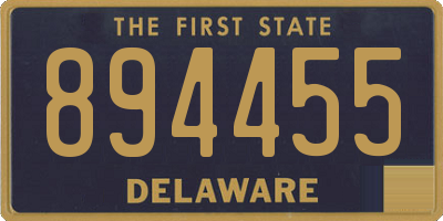 DE license plate 894455