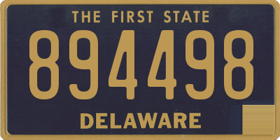 DE license plate 894498
