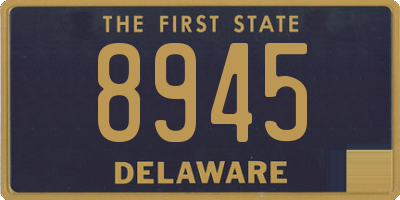 DE license plate 8945