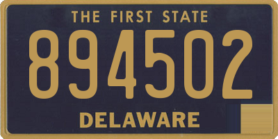 DE license plate 894502