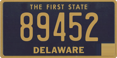 DE license plate 89452