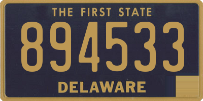 DE license plate 894533