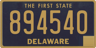 DE license plate 894540