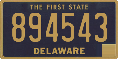 DE license plate 894543