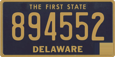 DE license plate 894552
