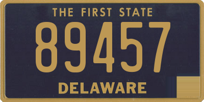 DE license plate 89457