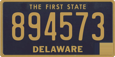 DE license plate 894573