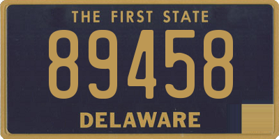DE license plate 89458
