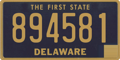 DE license plate 894581