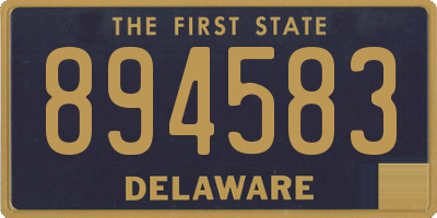 DE license plate 894583