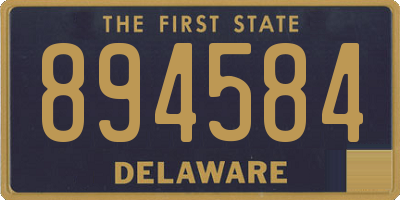 DE license plate 894584