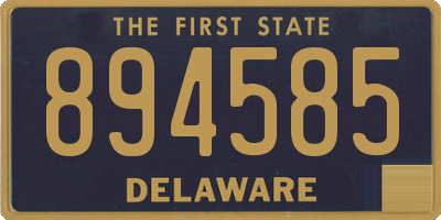 DE license plate 894585