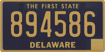 DE license plate 894586