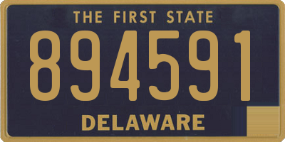 DE license plate 894591