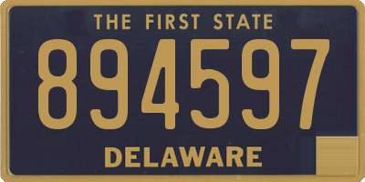 DE license plate 894597
