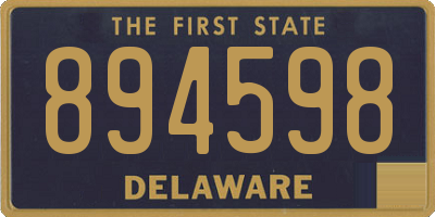 DE license plate 894598