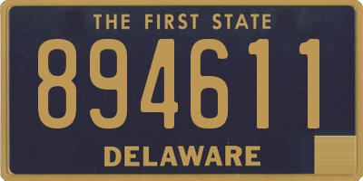 DE license plate 894611