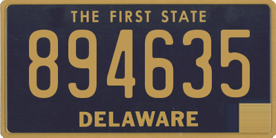 DE license plate 894635