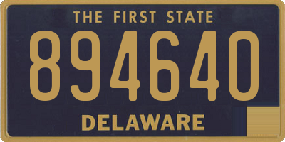 DE license plate 894640