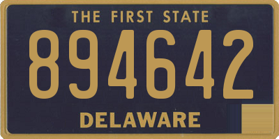 DE license plate 894642