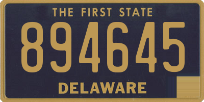 DE license plate 894645