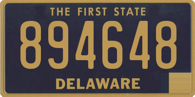 DE license plate 894648