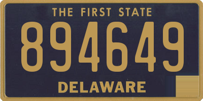 DE license plate 894649