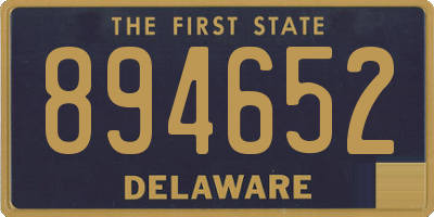 DE license plate 894652